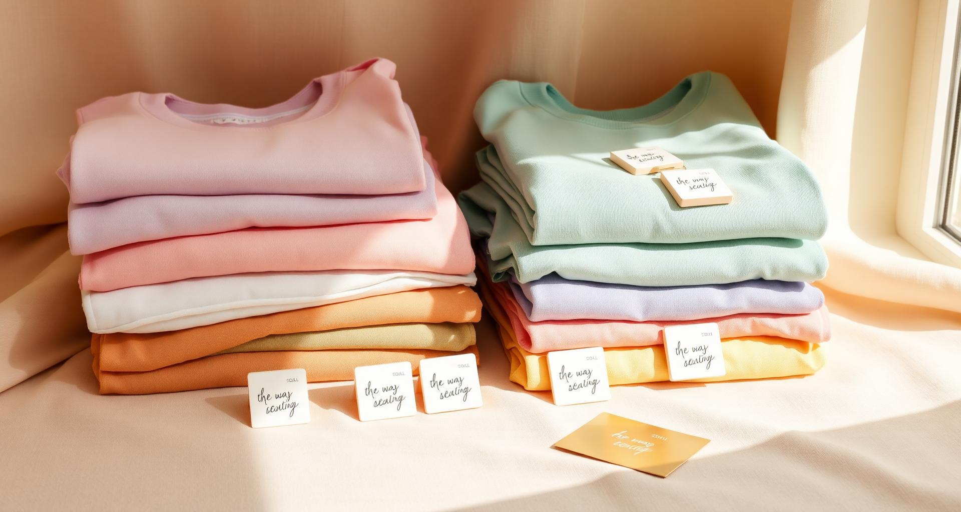 Folded IntentionallyNneka quote tees on cream linen